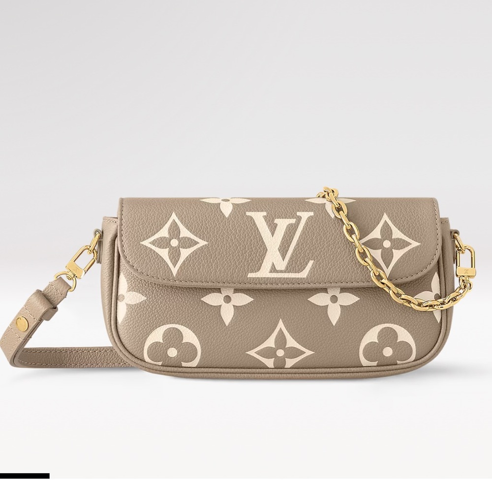 Louis Vuitton Tan and Cream Crossbody Bag